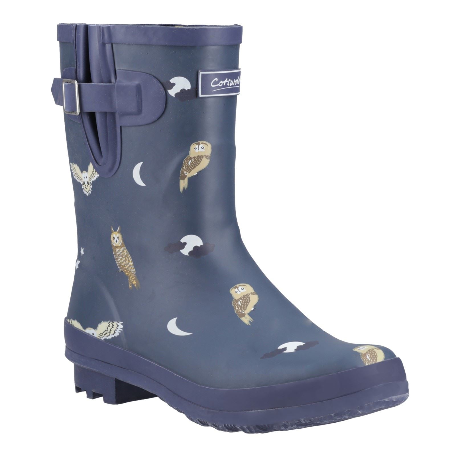 Cotswold Woodland Mid Gummistiefel Für Damen Mit Eulenmuster