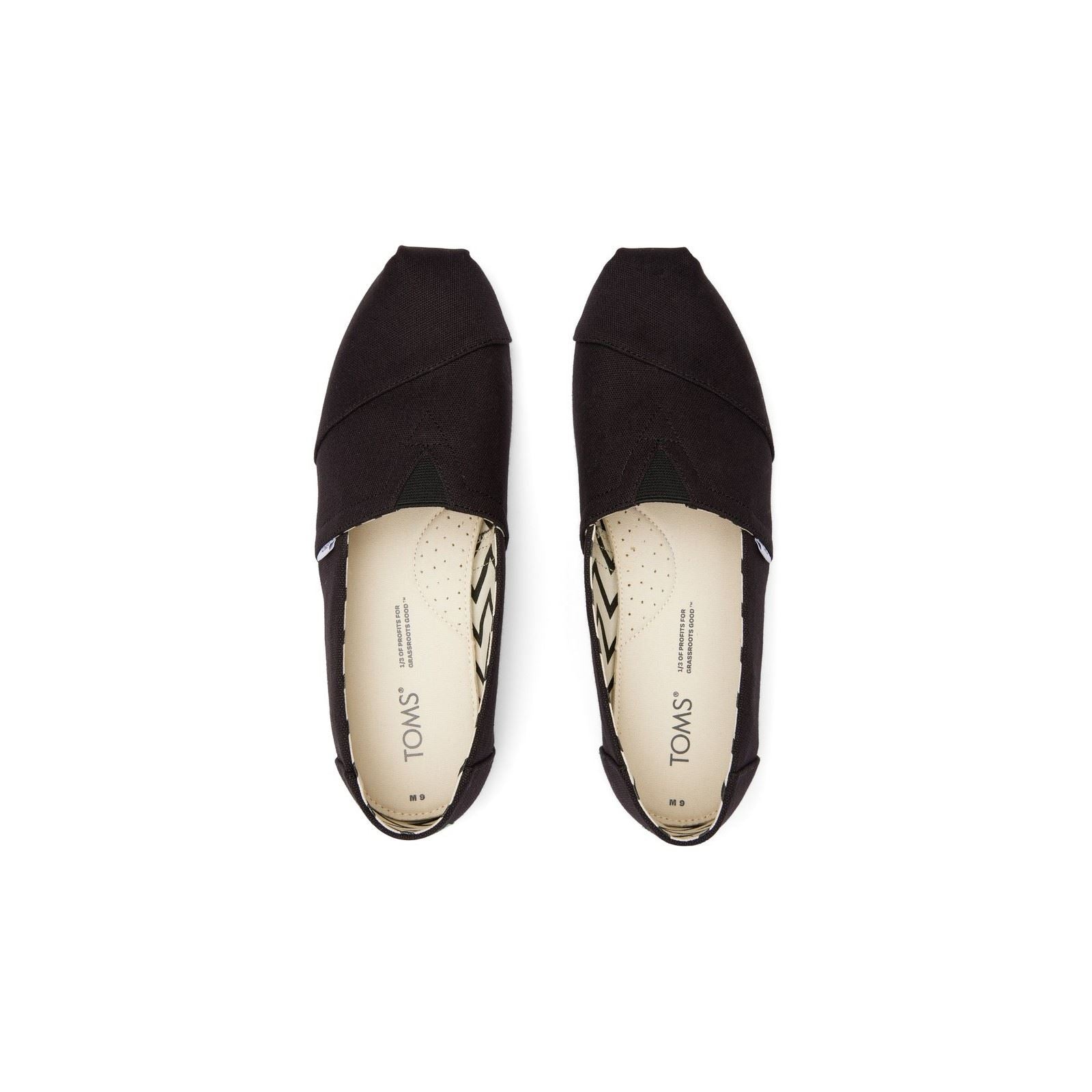 TOMS Alpargata 100% Baumwolle Herren Espadrilles In Schwarz