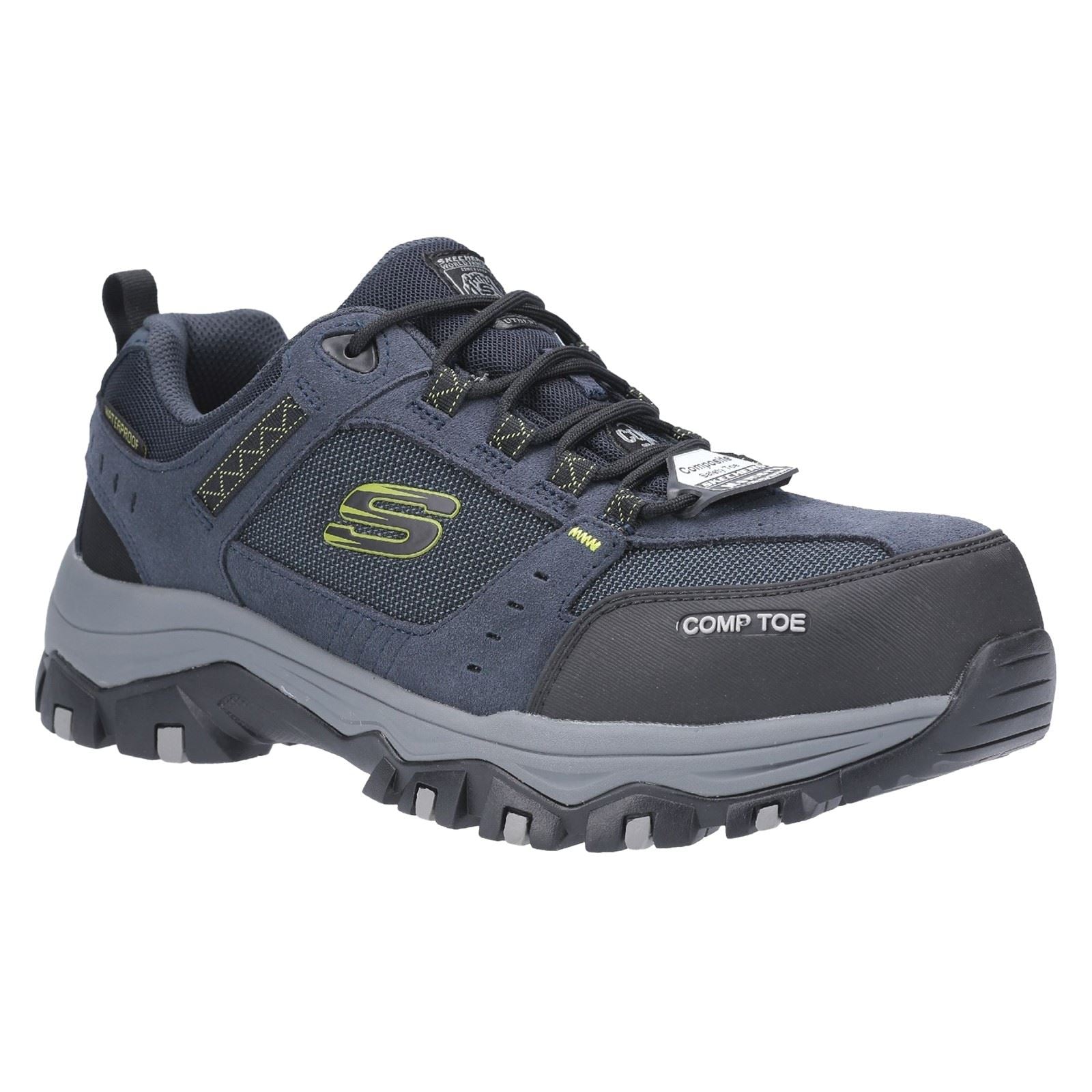 Skechers Workwear Greetah Wildleder Herren Sicherheitssneaker In Marineblau/Schwarz