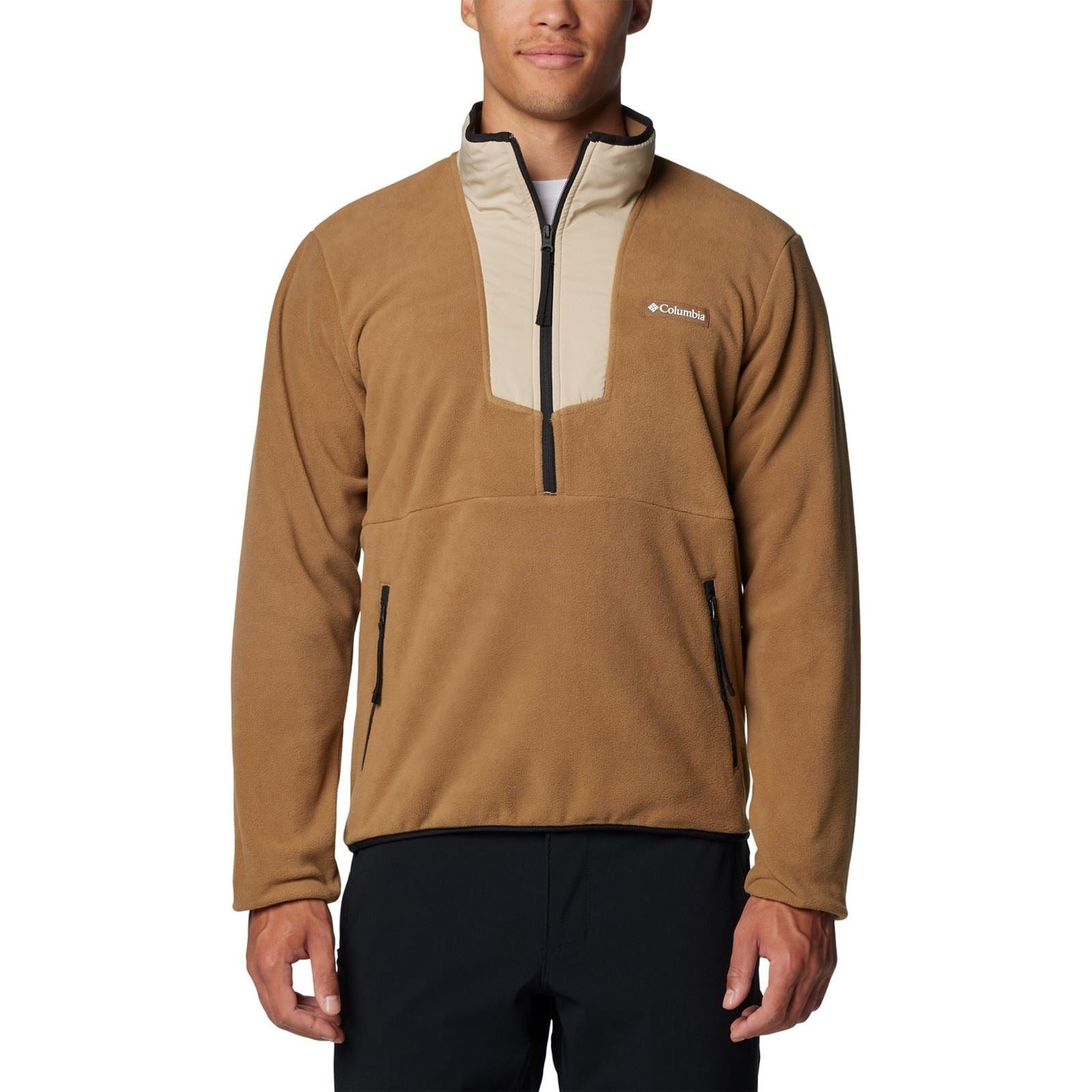 Columbia Sequoia Grove Half Zip Fleece Polyester Herren Braune Zip-Kragen Pullover