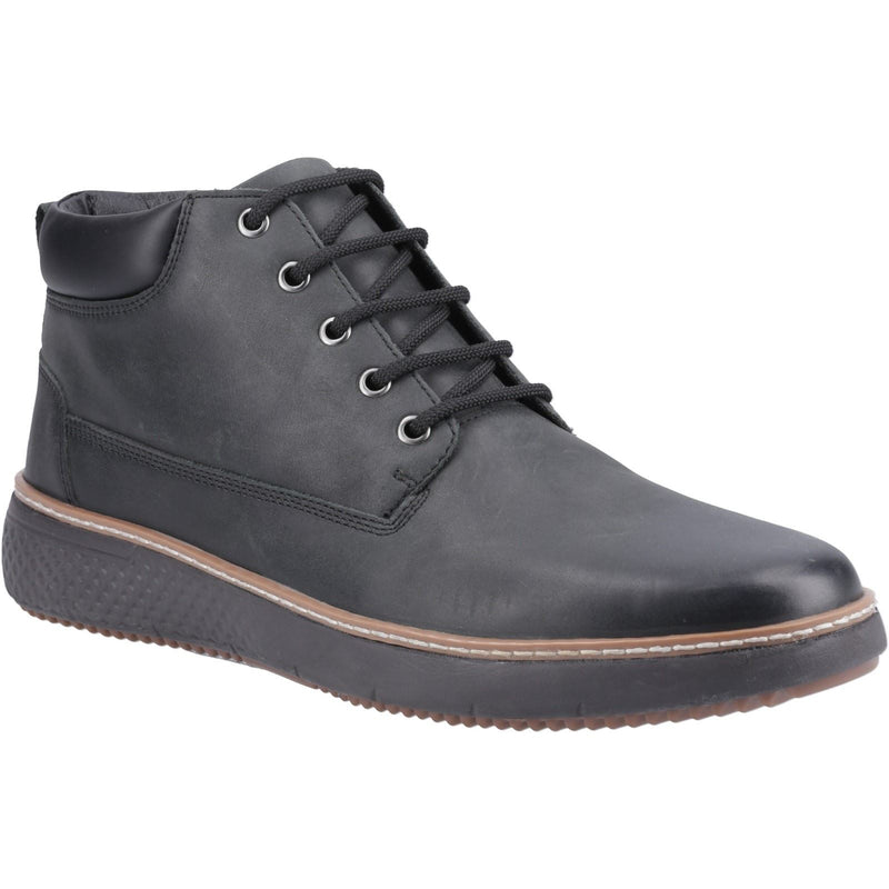 Hush Puppies Kian Herren Schwarze Farbe Leder Knöchelstiefel
