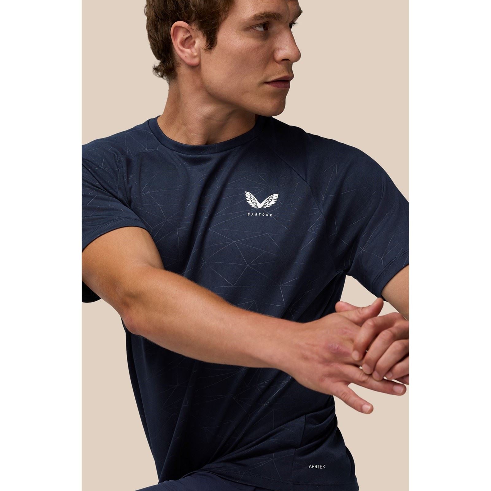 Castore Adapt Training T-Shirt Polyester Herren Blaue Sport-T-Shirts