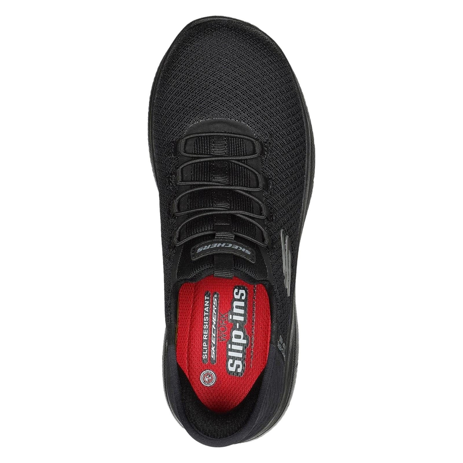 Skechers Workwear Summits SR - Enslee Textil Damen Schwarze Sicherheits Sneakers