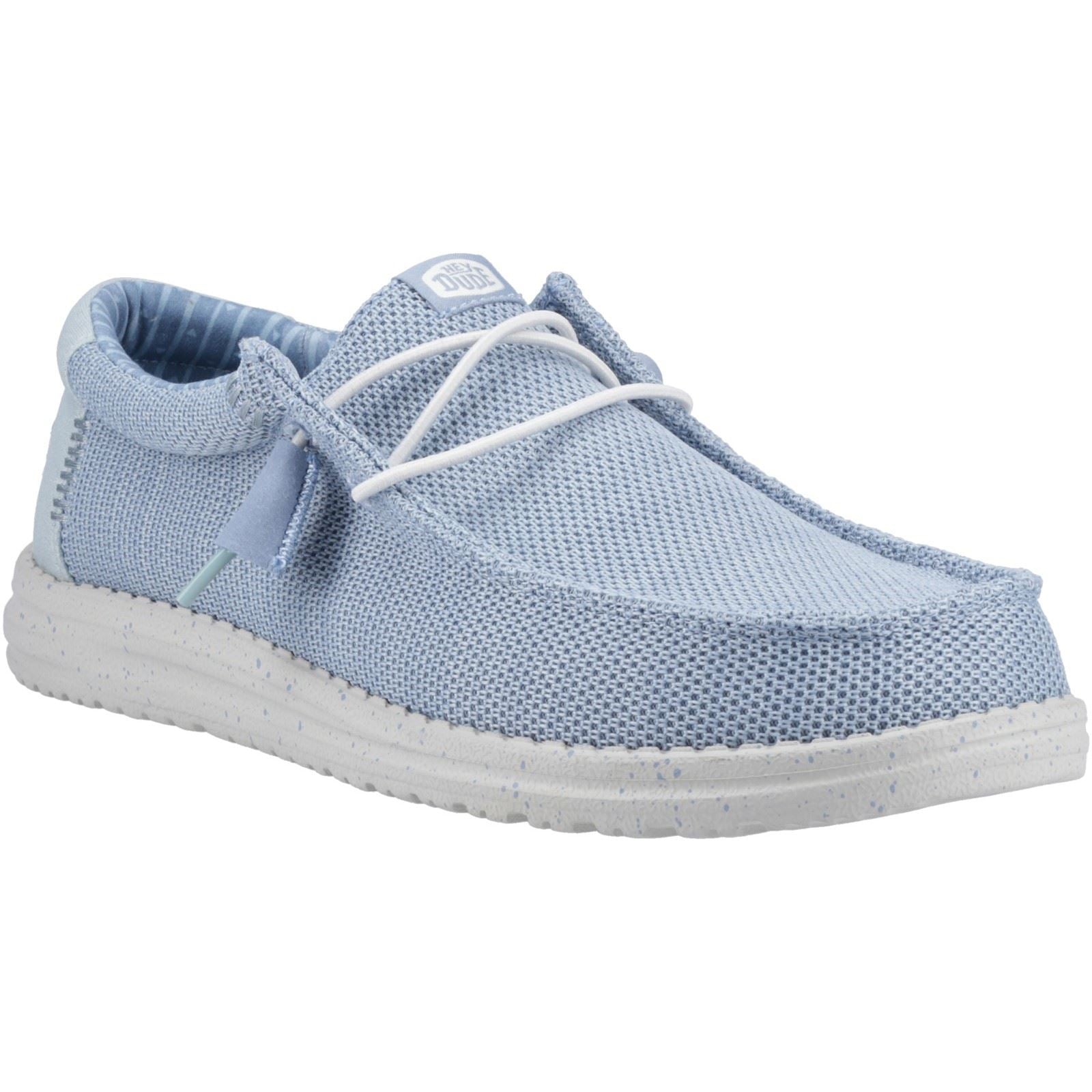 HEYDUDE Wally Stretch Sox Herren Mokassins Aus Polyester In Himmelblau/Dämmerungsblau