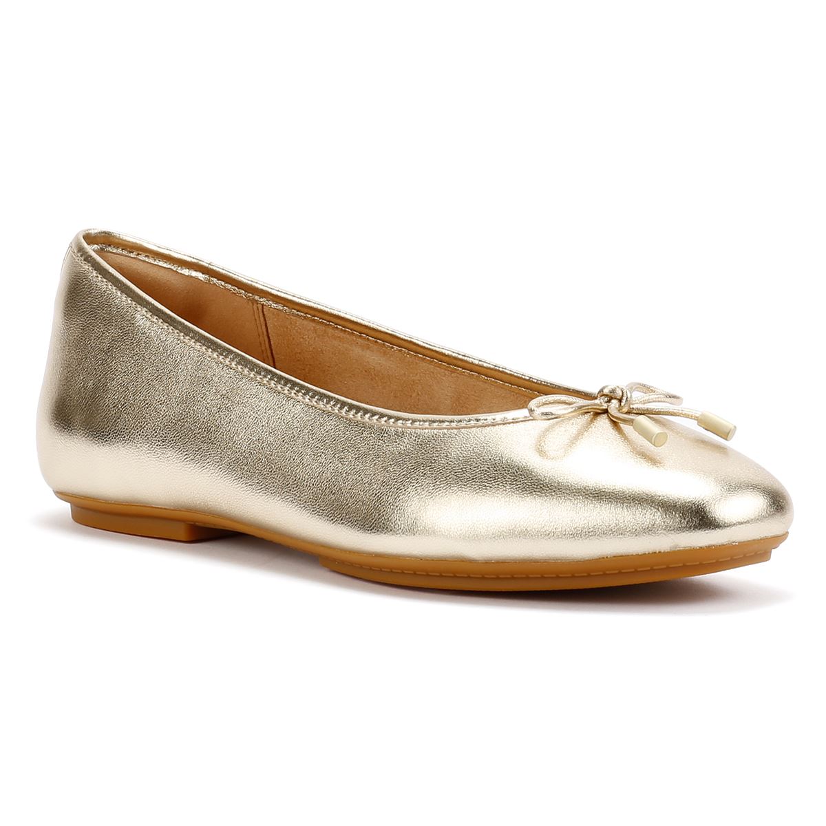 FitFlop Delicato Metallic-Leder Damen Gold Flats
