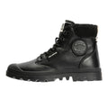 Palladium Pampa HI Snow Warm Leder Damen Schwarze Stiefel