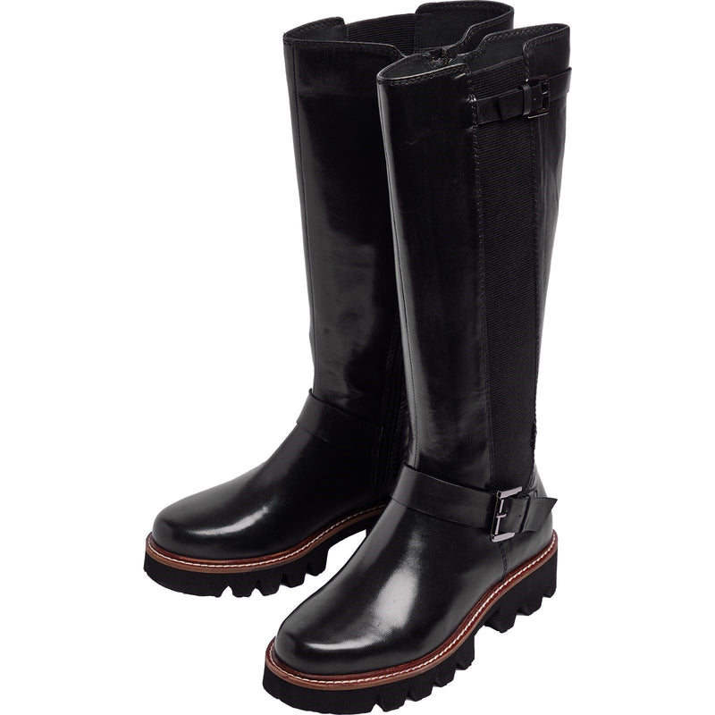 Pod Aleena Kunstleder Damen Schwarze Stiefel