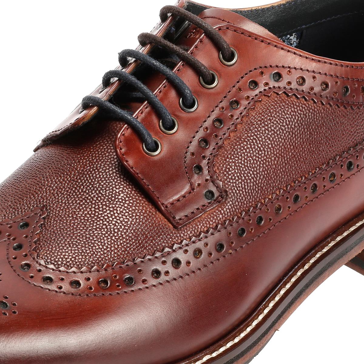 Ben Sherman Archie Brogue Herren Leder Braune Schnürschuhe