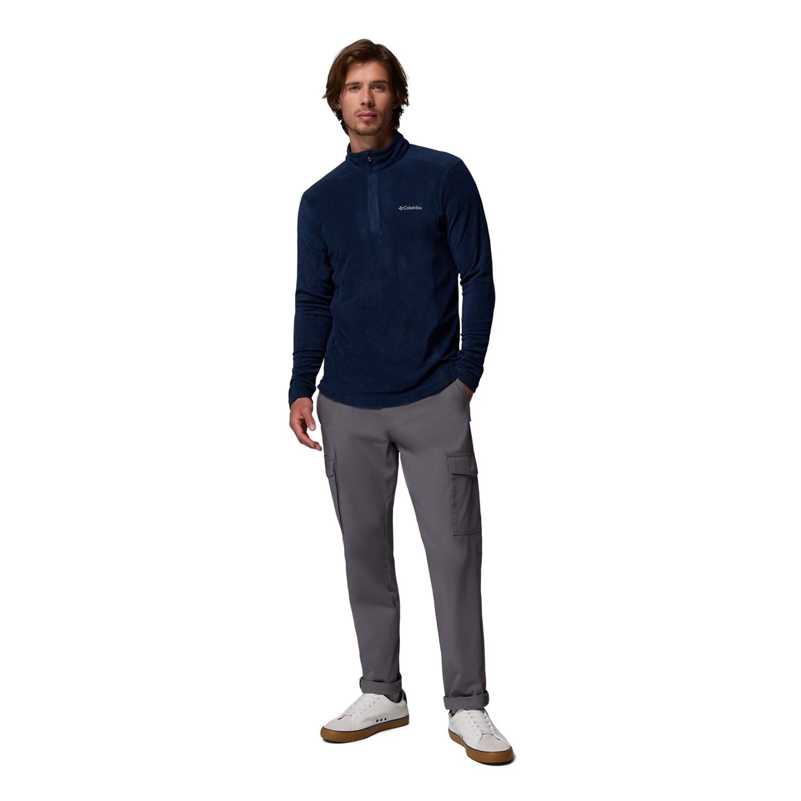 Columbia Klamath Range II Half Zip Herren Blaue Fleecejacke