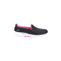 Skechers Go Walk 6 Synthetik Damen Sneaker In Schwarz/Heißrosa