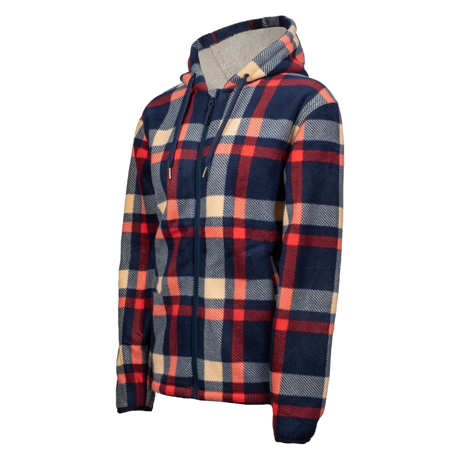 Hard Yakka Check Zoodie Polyester Damen Blau Kapuzenpullover
