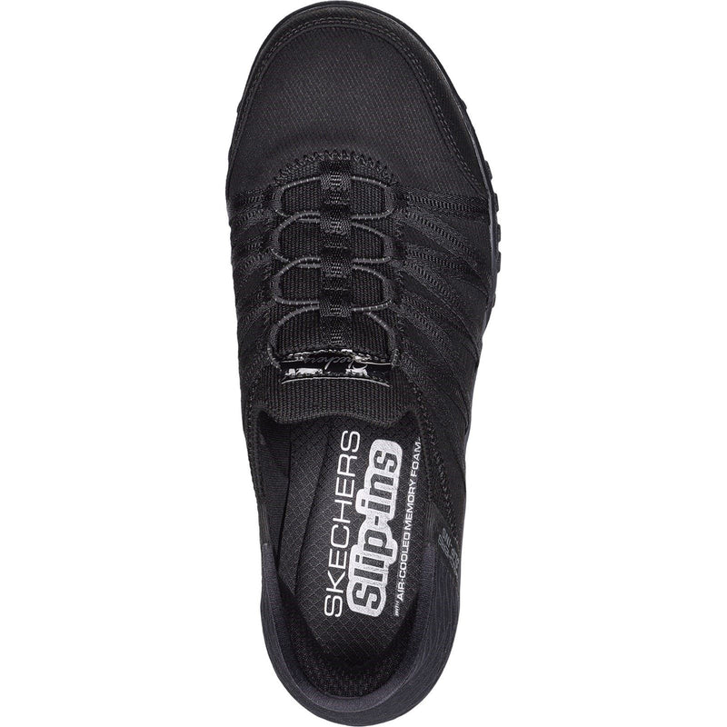 Skechers Breathe-Easy - Roll-With-Me Textile Damen-Sneaker In Schwarz
