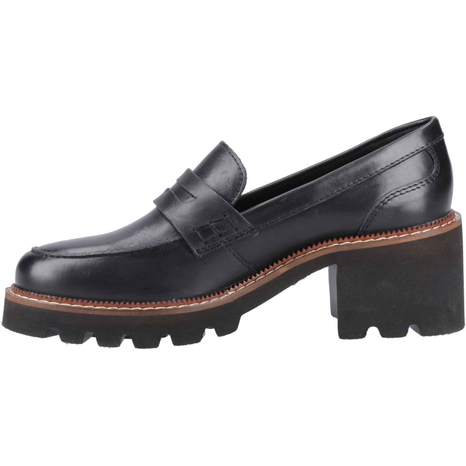 Hush Puppies Giavanna Damen Schwarze Farbe Lederloafer