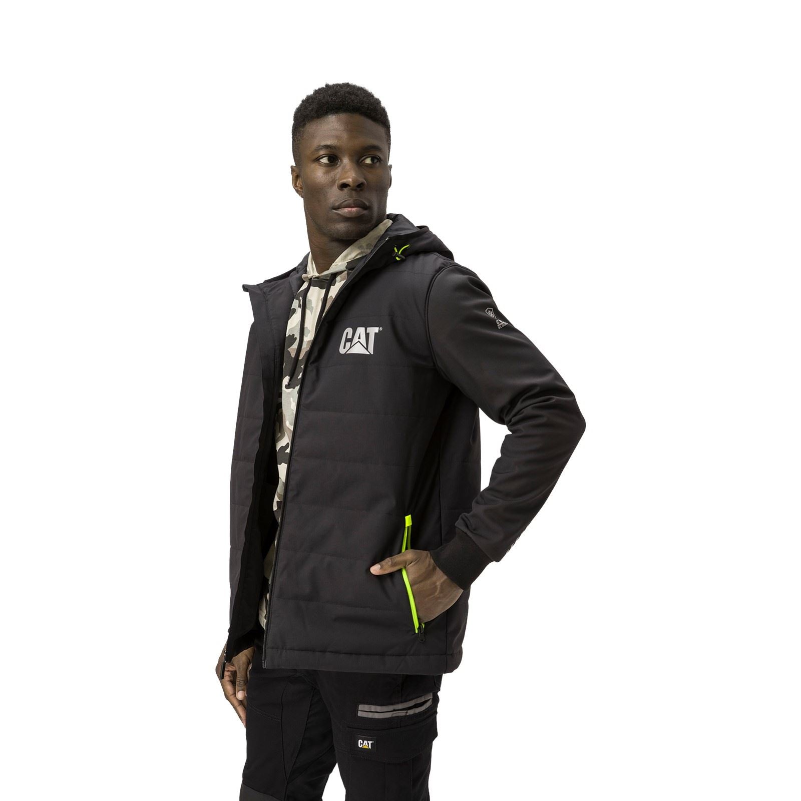 Caterpillar Tech Hybrid Herren Schwarze Jacke