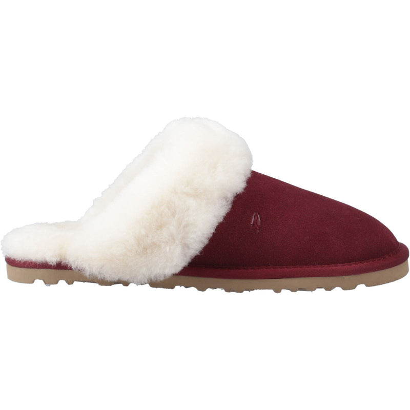 Hush Puppies Samantha Damen Hausschuhe aus Wildleder in Bordeaux