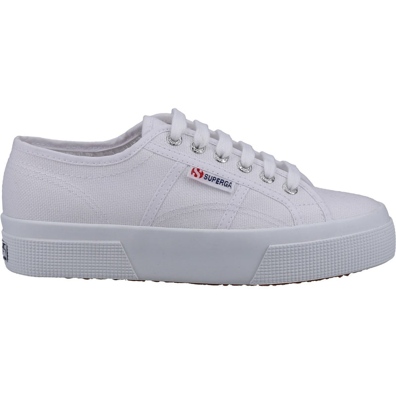 Superga 2740 Platform Baumwoll-Damensneaker In Weiß