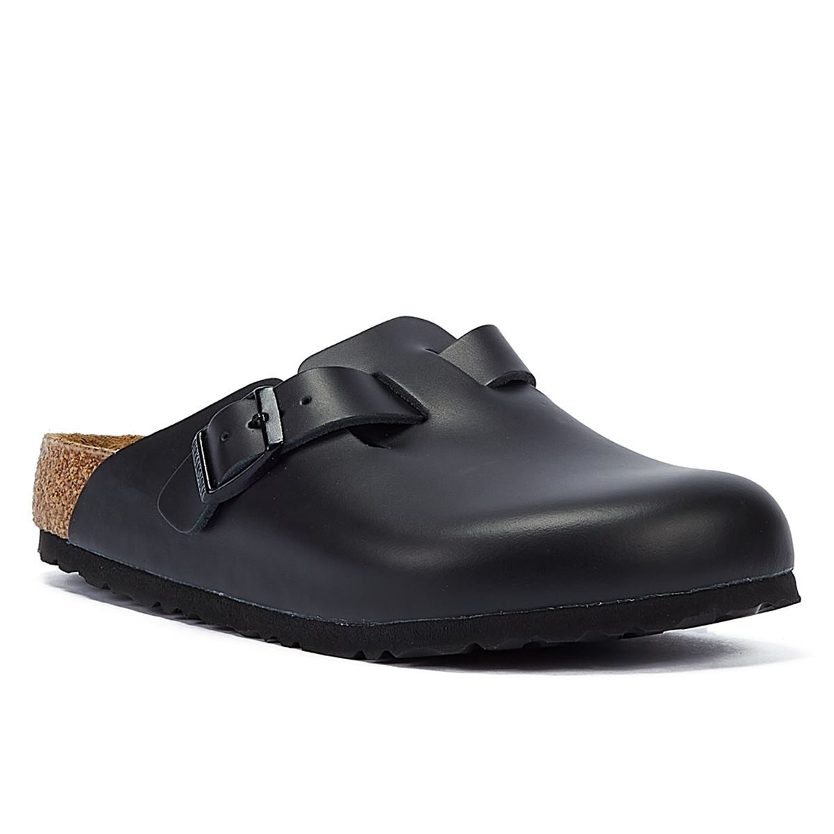 Birkenstock Boston Naturleder Schwarze Clogs