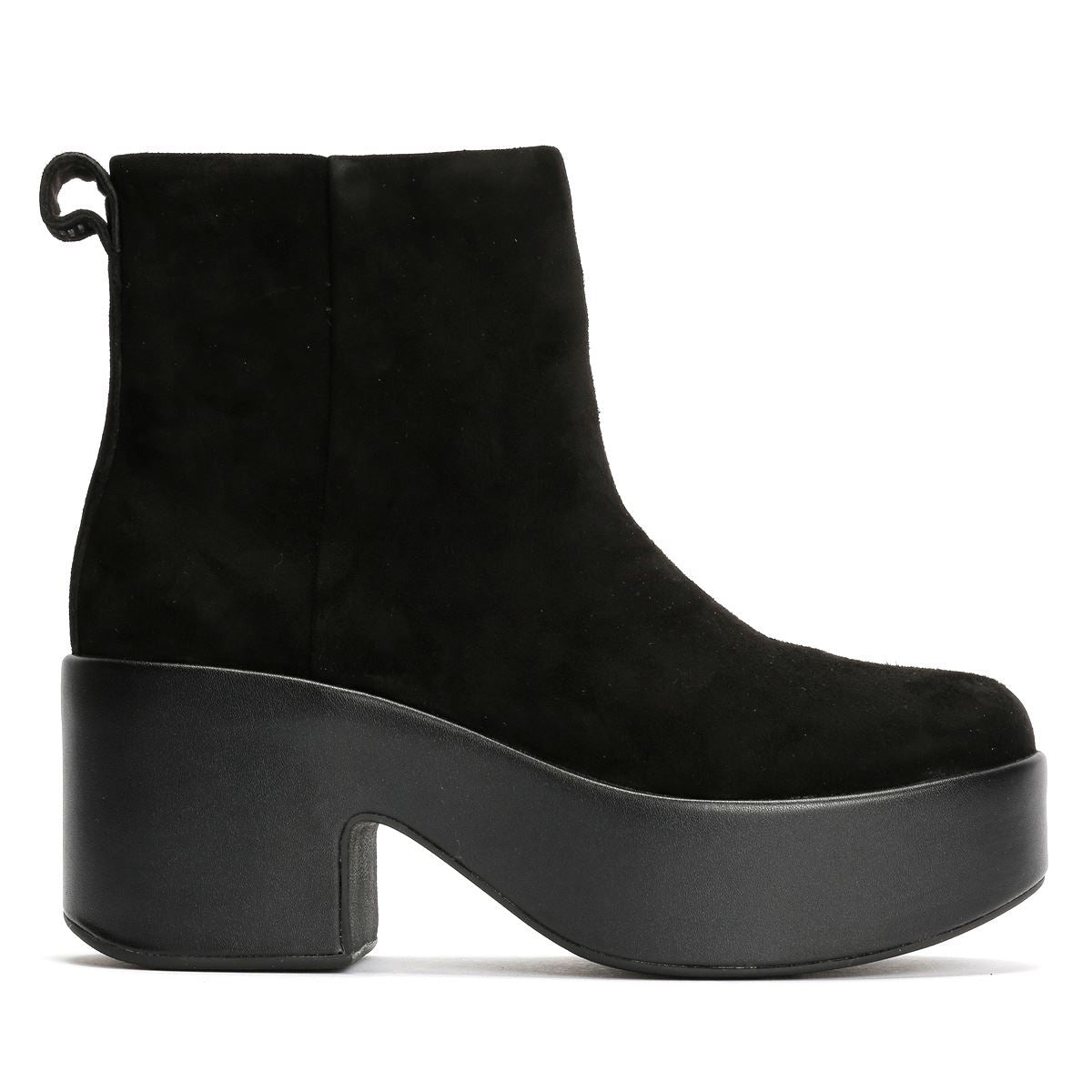 FitFlop Platfforms Heeled Wildlederschwarze Damenstiefel