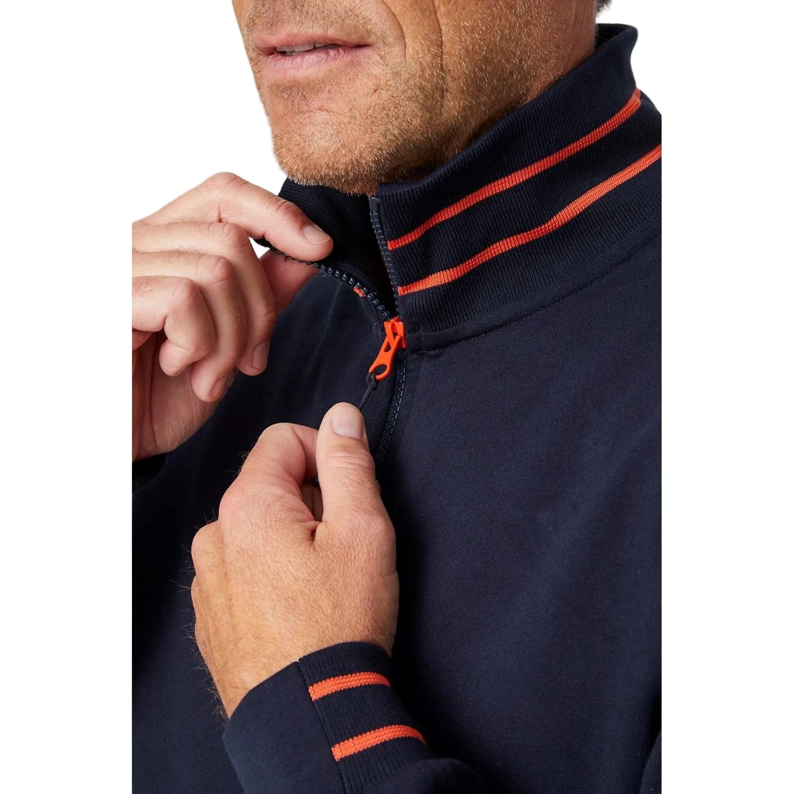 Helly Hansen Workwear Kensington Zip Baumwoll Herren Blau Sweatshirt