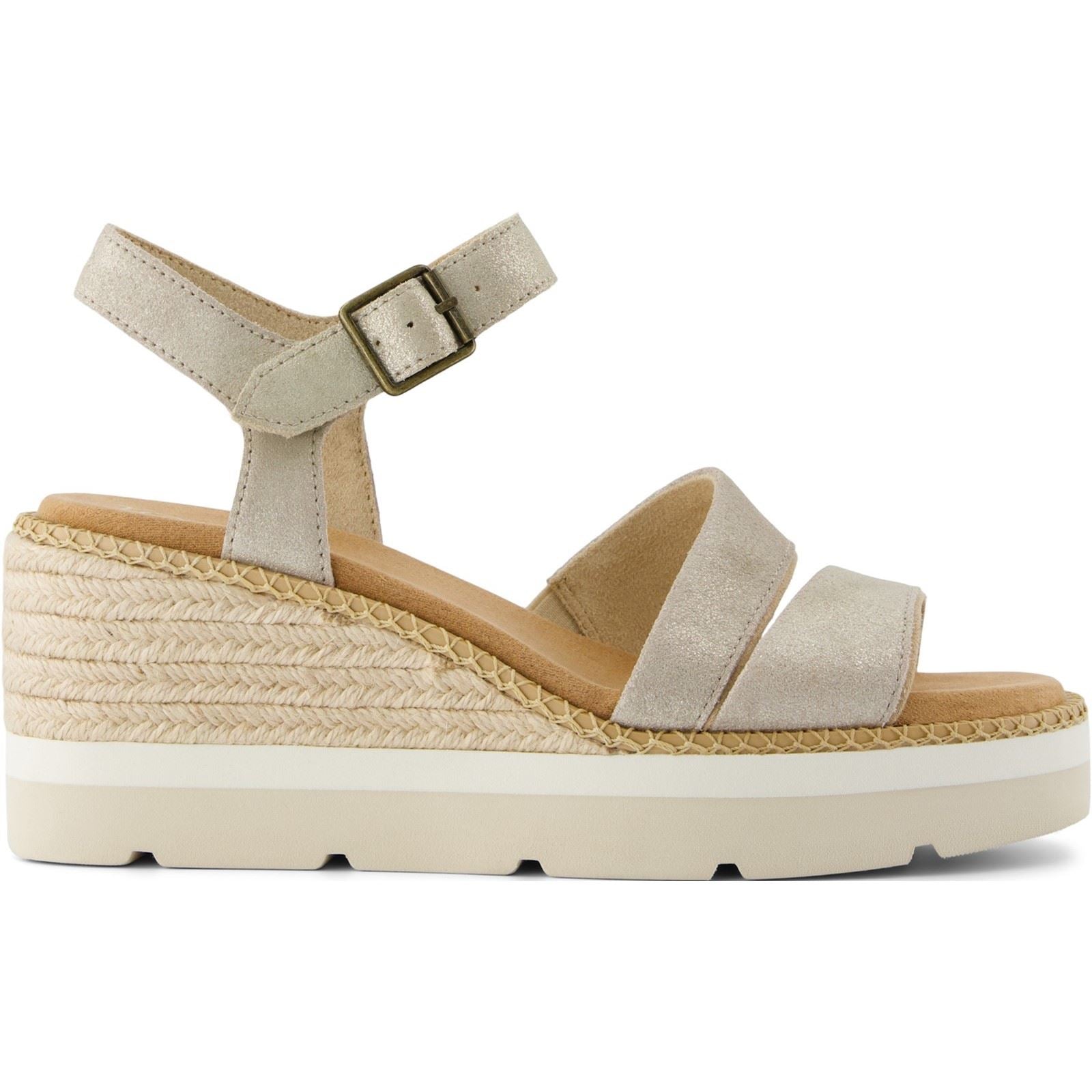 TOMS Darya Damen Champagner Sandalen Aus Leder