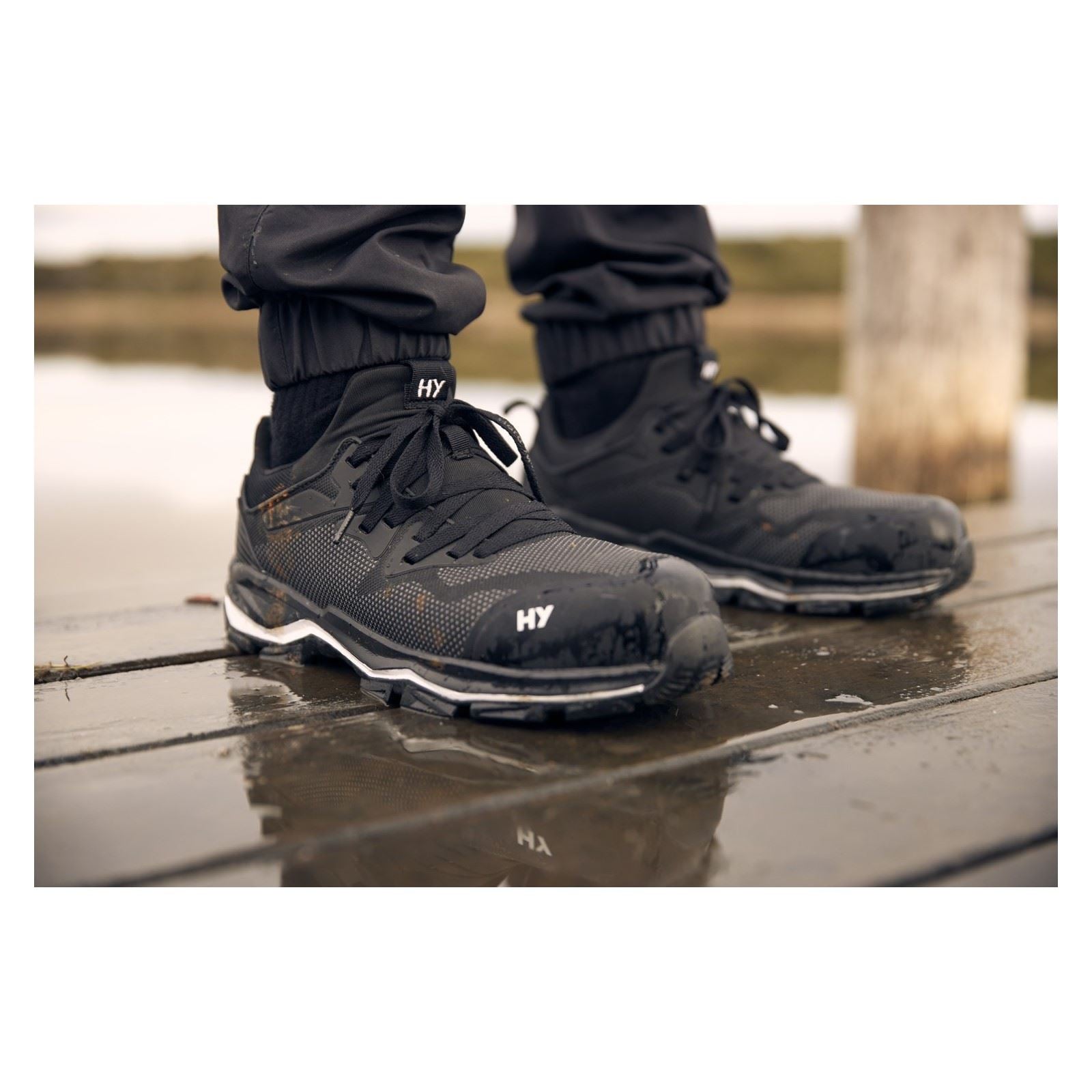 Hard Yakka Icon Synthetische Schwarze Farbe Sicherheits-Sneaker