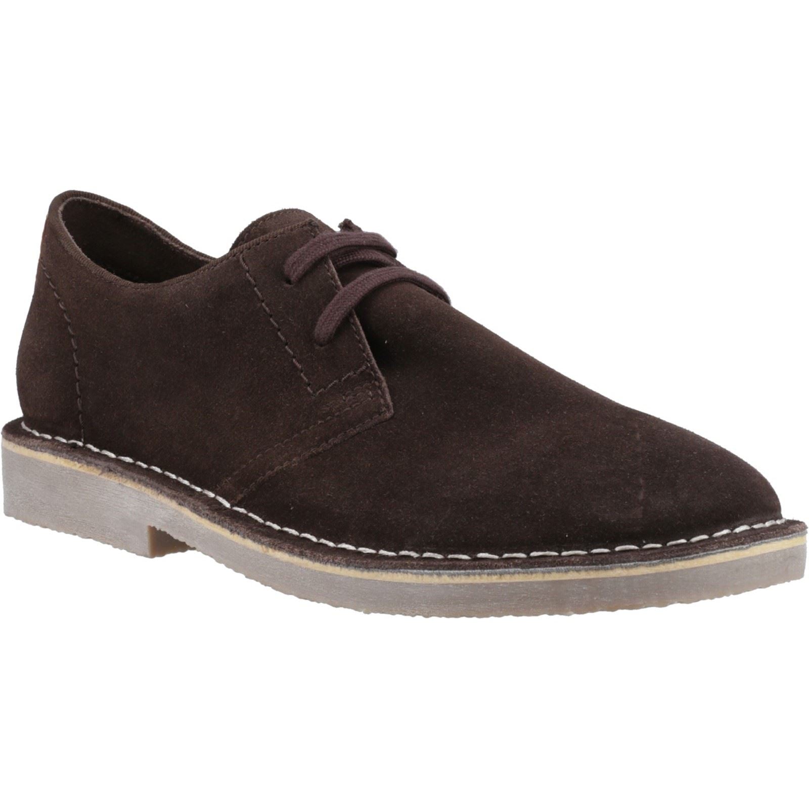 Hush Puppies Scout Herren-Wildlederschuhe In Schokoladenfarbe Mit Schnürung