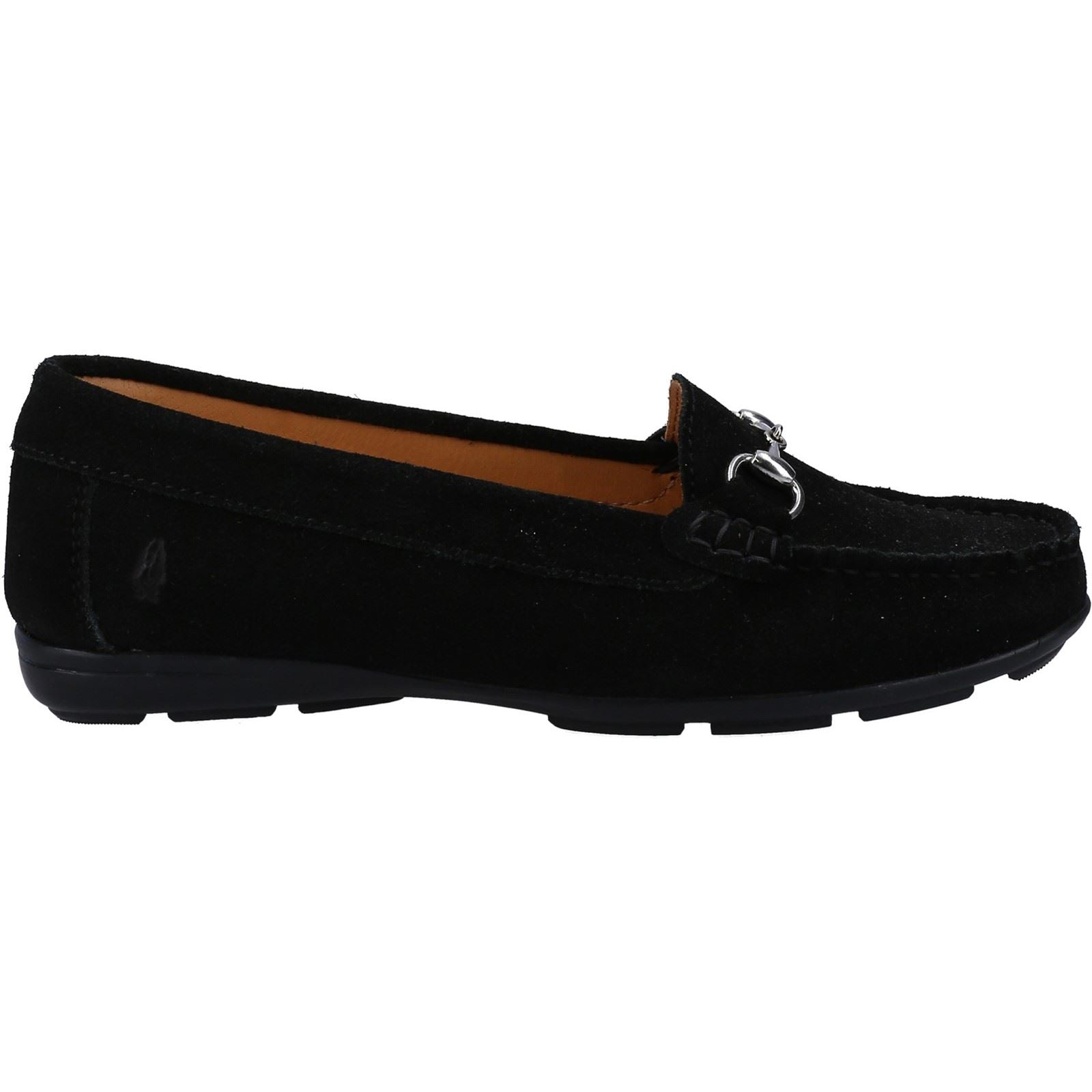Hush Puppies Molly Snaffle Wildleder Damen Schwarze Loafer
