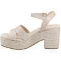 Hush Puppies Jamelia Espadrille Heel Damen Textil Sandalen In Nude