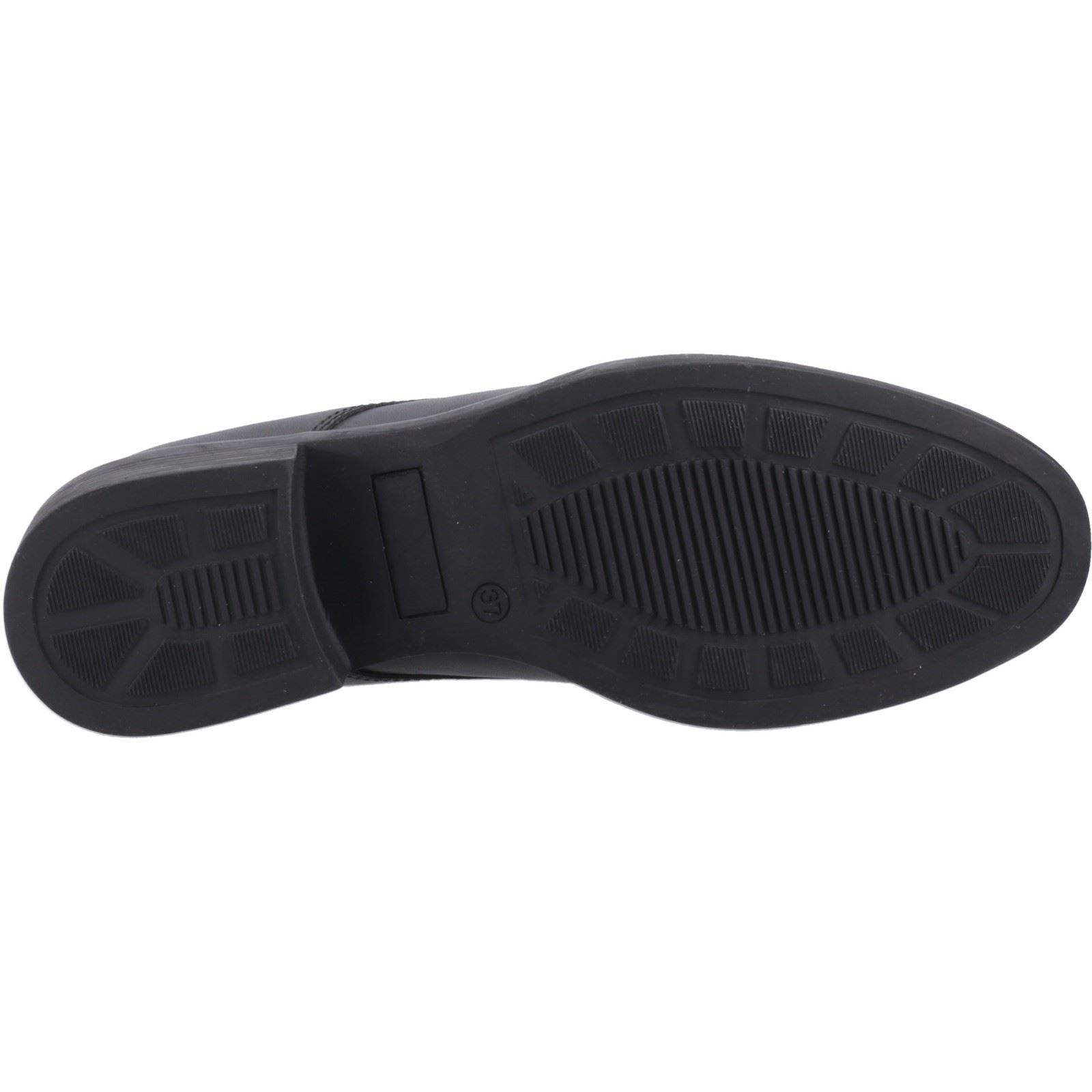 Hush Puppies Anastasia Senior Mädchenschuhe Aus Schwarzem Leder Mit Schnürung