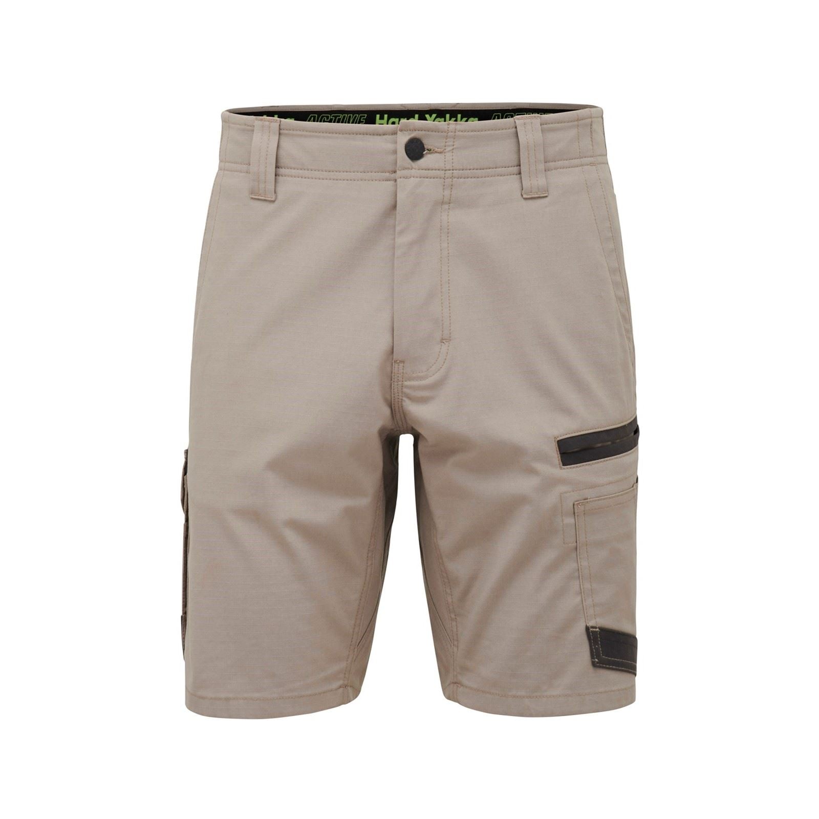 Hard Yakka Raptor Active Baumwoll Herren Shorts In Tan Knielang