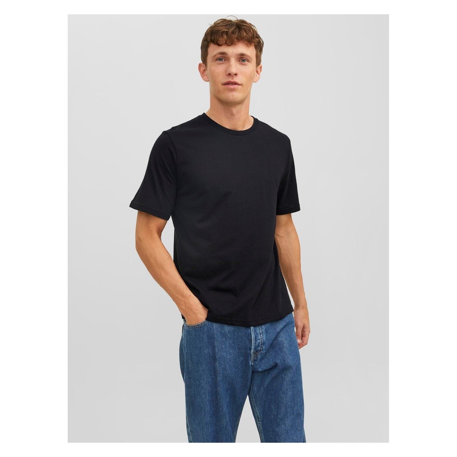 Jack & Jones Under Tee 3er-Pack Baumwoll-Männer Schwarze Farbe Kurzarm T-Shirts