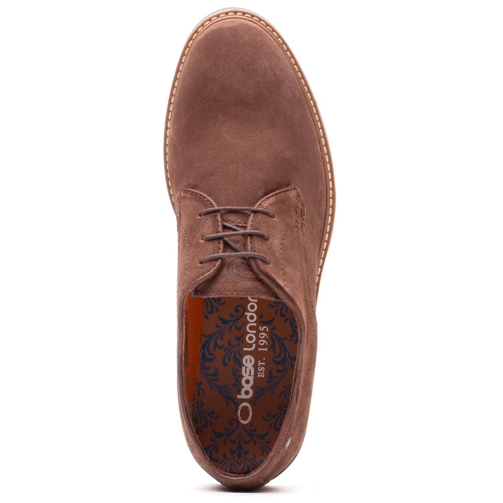 Base London Strand Herren Leder Braune Schnürschuhe