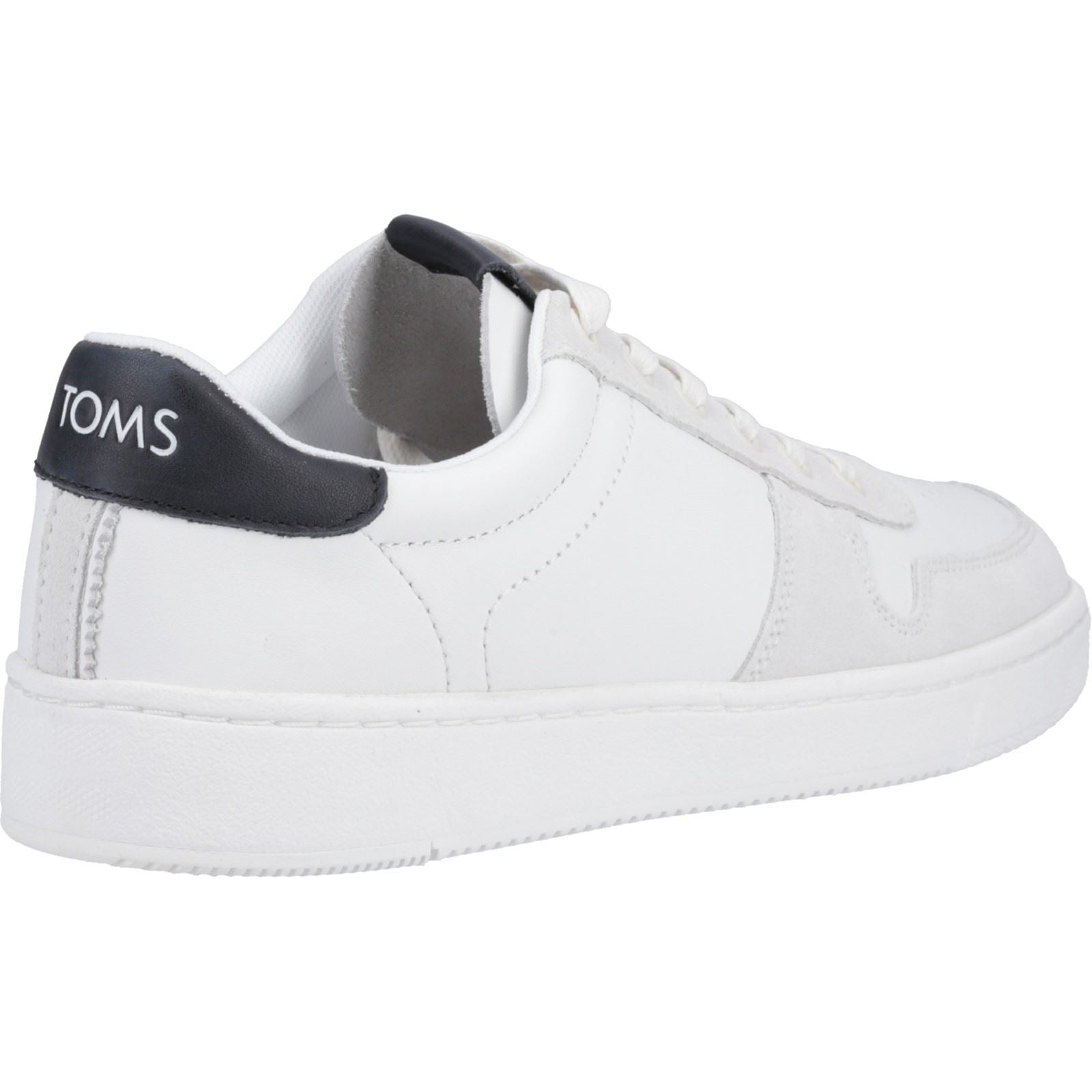 TOMS TRVL Lite Court Leder Herren Weiß/Schwarz Sneaker