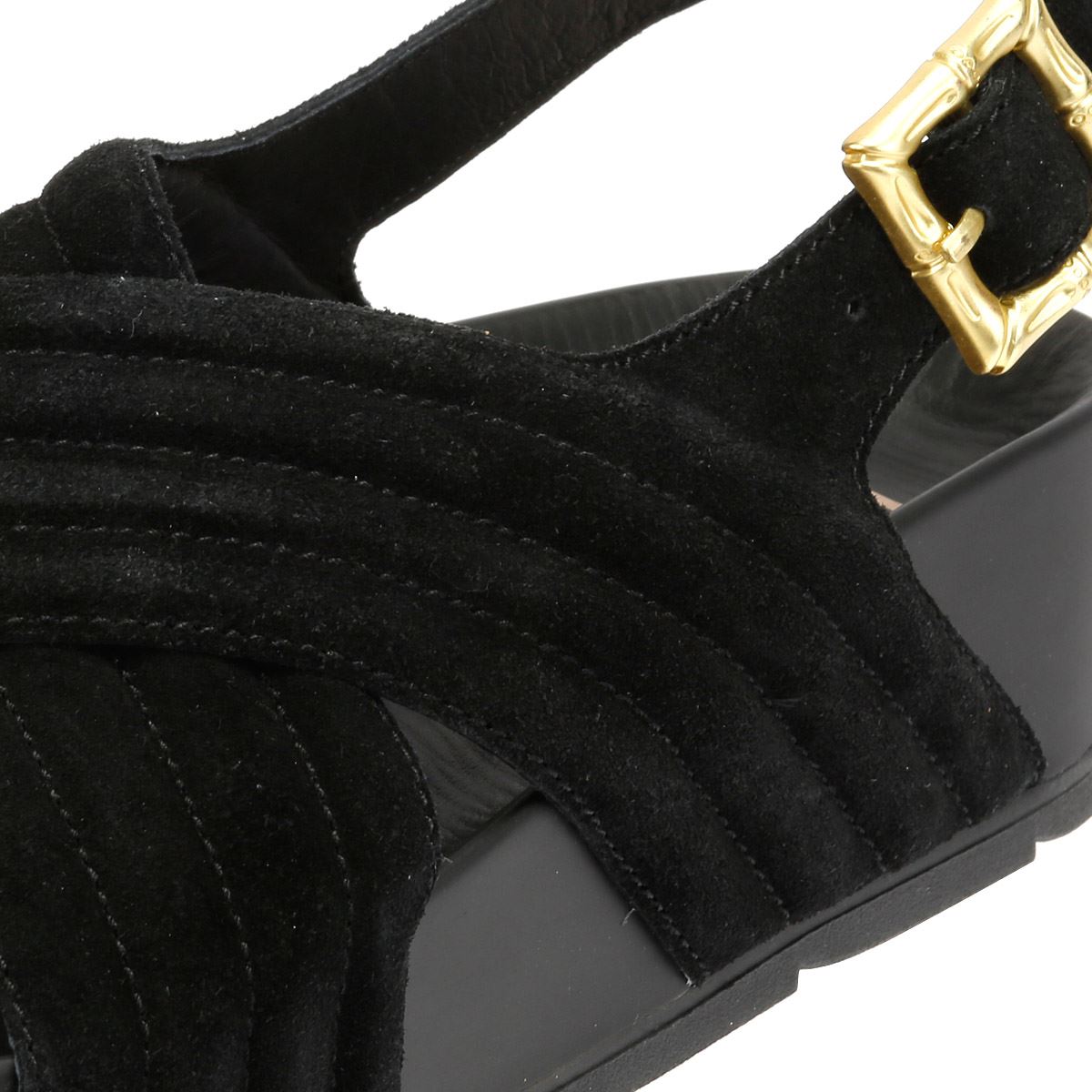 Desert Fleur Sparks Damen Sandalen Aus Schwarzem Wildleder