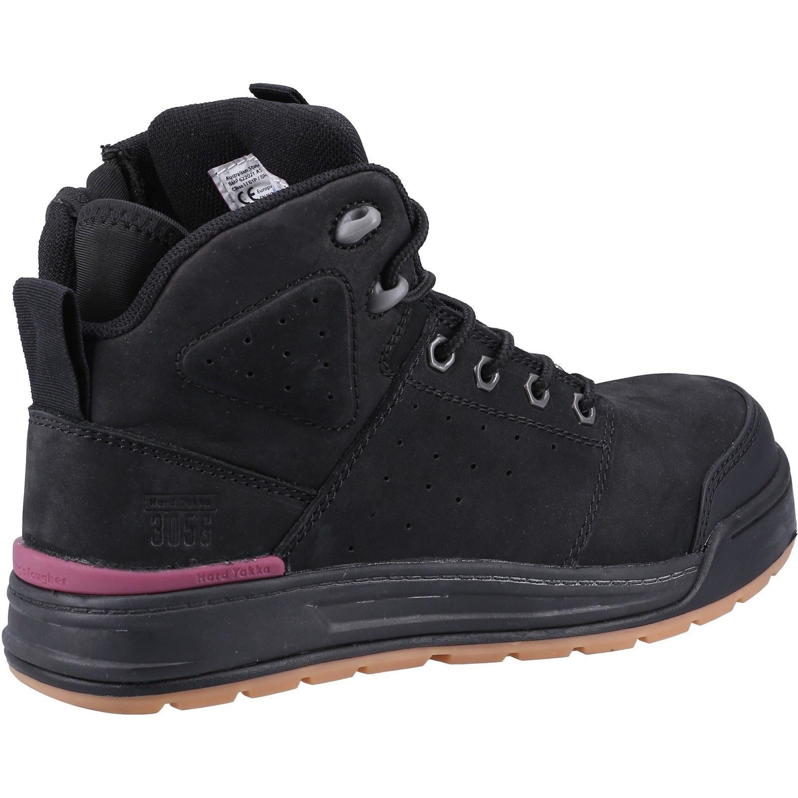 Hard Yakka Dreitausendsechsundfünfzig Spitze Leder Damen Schwarze Farbe Sicherheitsstiefel