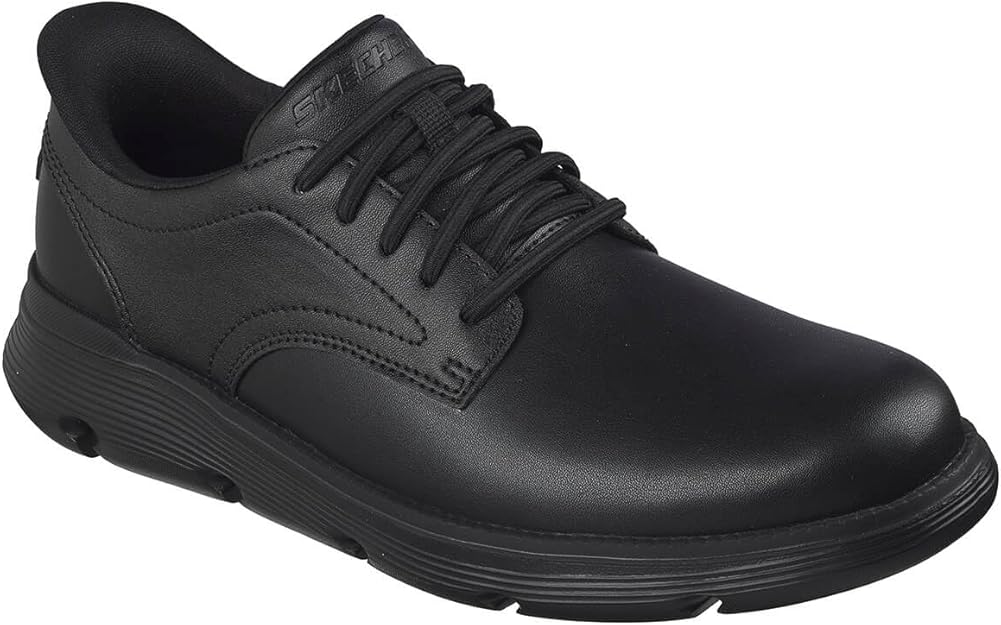 Skechers Garza Duran Herren Schwarz Leder Sneaker