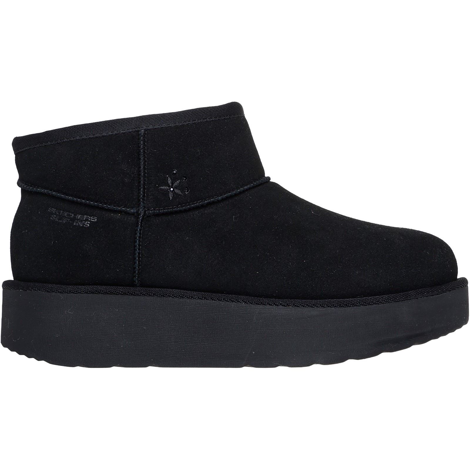 Skechers Keep Cozy Leder Damen Schwarze Farbe Winter Stiefeletten