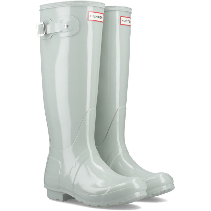 Hunter Original Tall Gloss Damen Gummistiefel In Seetanggrün
