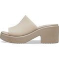 Crocs Brooklyn Slide Heel Damen Sandalen In Taupe