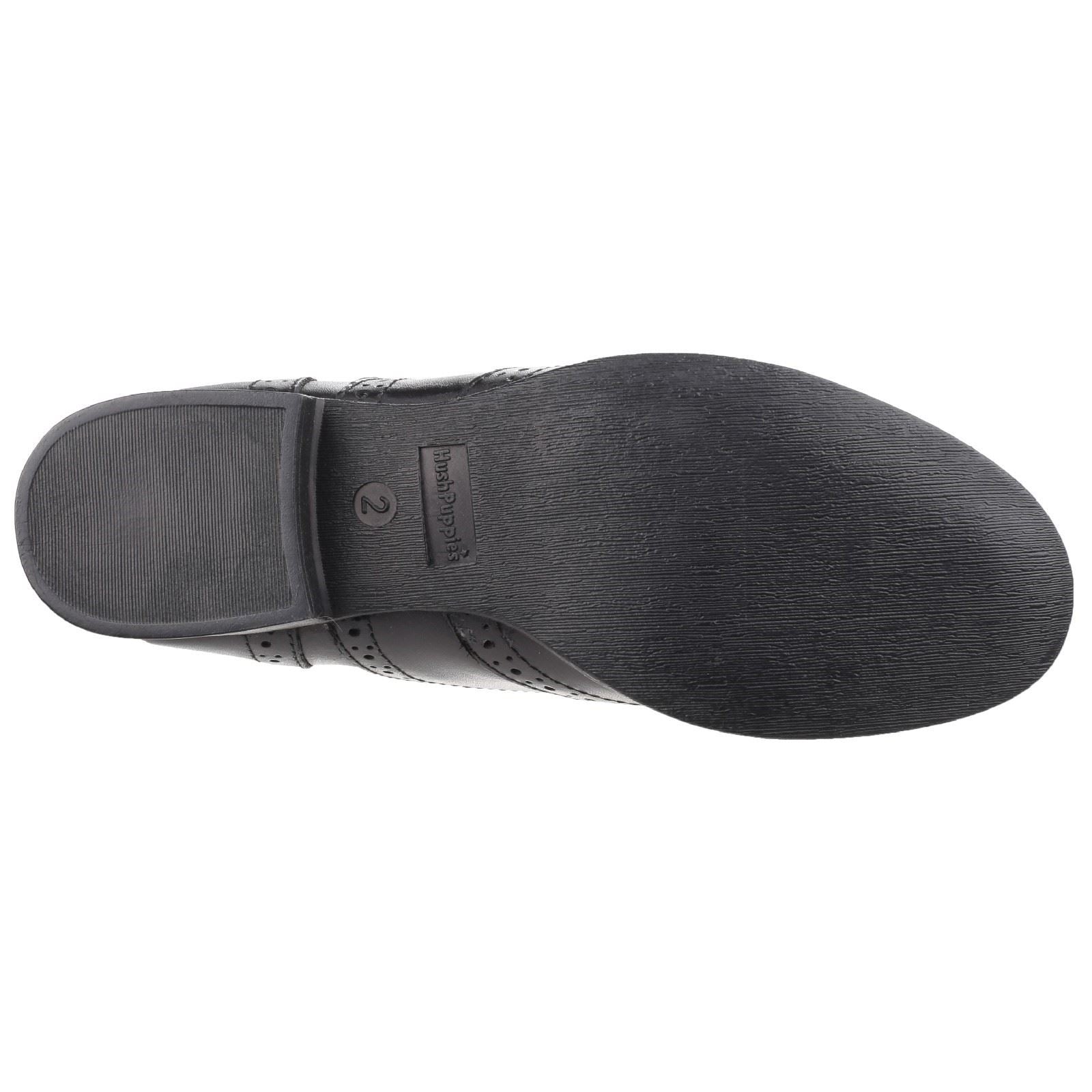 Hush Puppies Kada Senior Mädchen Brogues Aus Schwarzem Leder