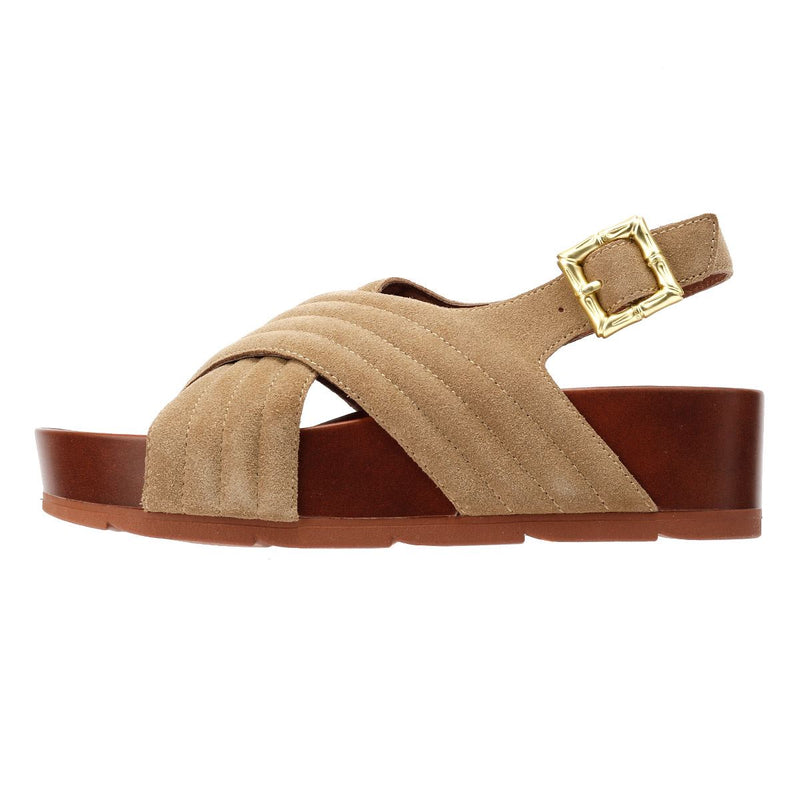 Desert Fleur Sparks Damen Sandalen Aus Veloursleder In Beige