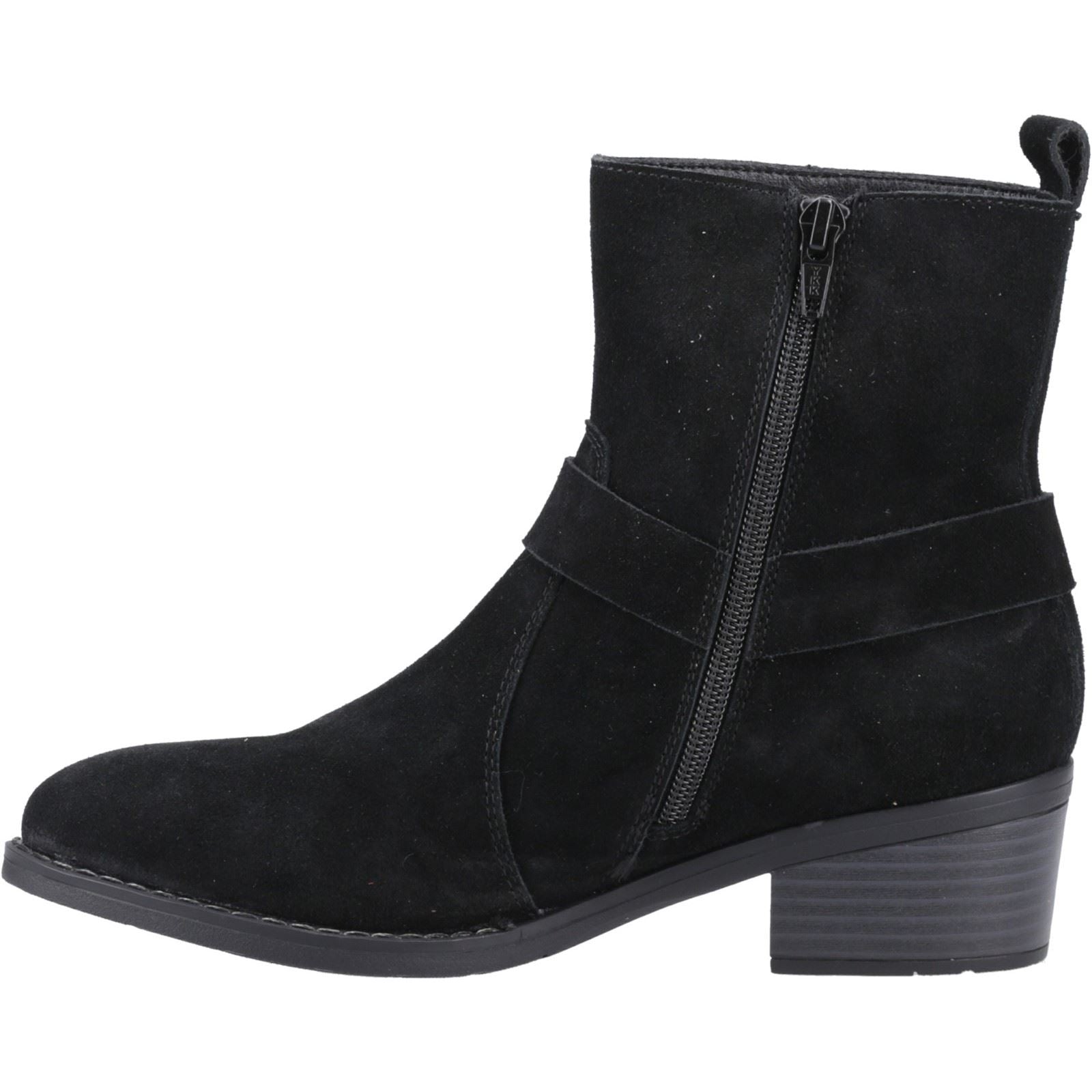 Hush Puppies Iria Damen Wildleder Schwarze Farbe Stiefeletten mit Absatz