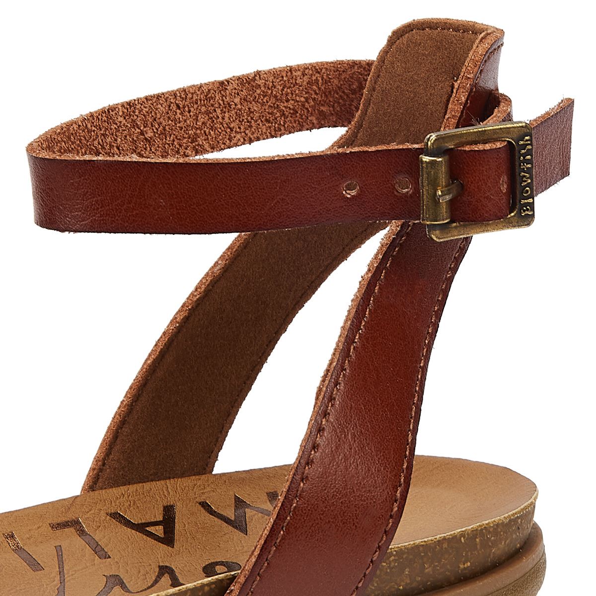 Blowfish Malibu Maylie Holz Dyecut Damen Sandale Braun