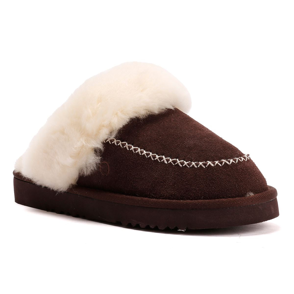 Osprey London The Celeste Wildleder Damen Braune Hausschuhe