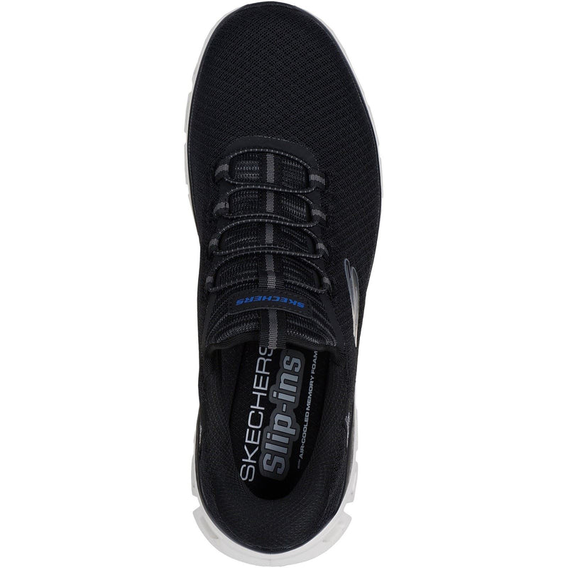 Skechers Glide-Step Noxus Textile Herrenschwarze Sneakers