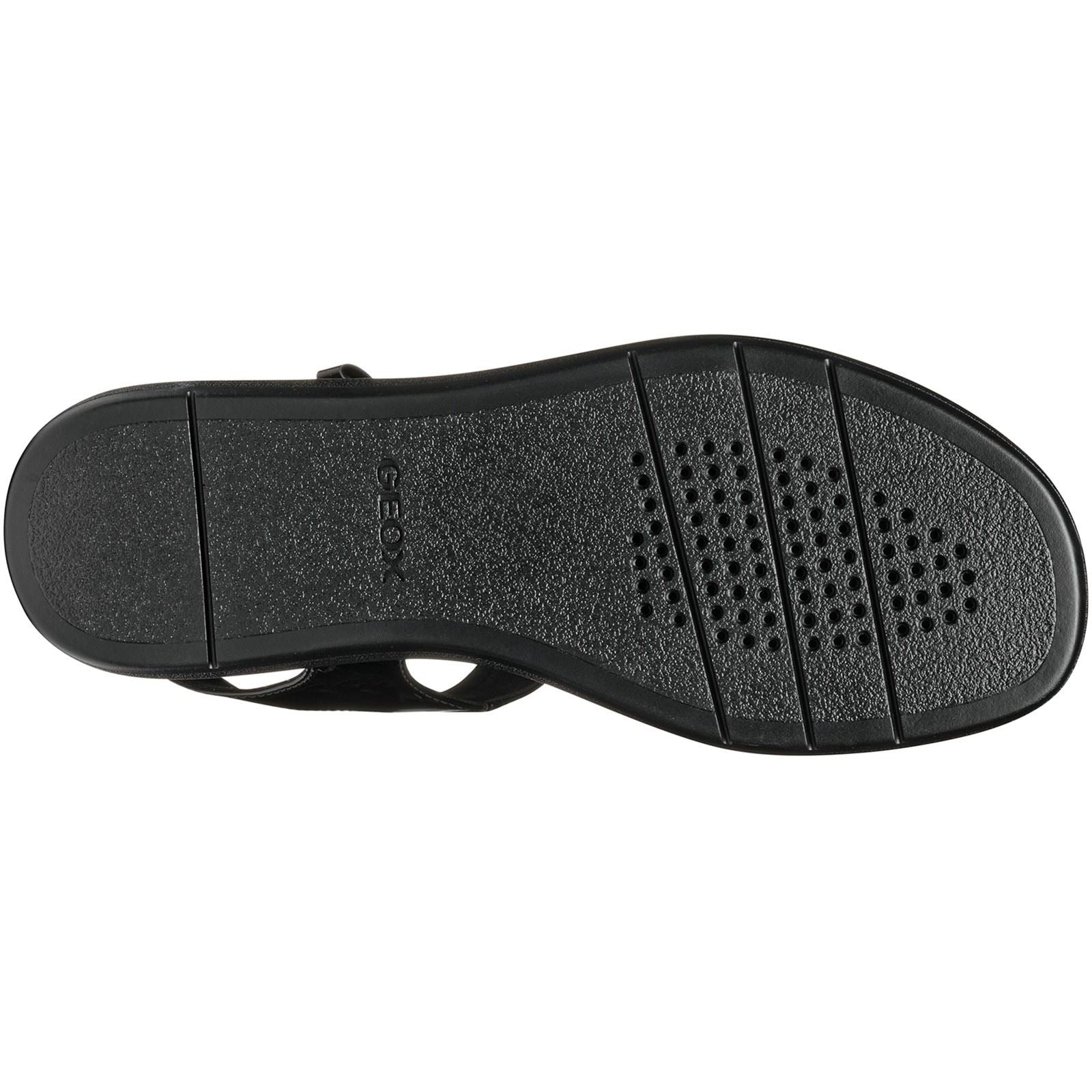 Geox D CAMALEI Synthetische Polyurethan Damen Schwarze Farbe Sandalen