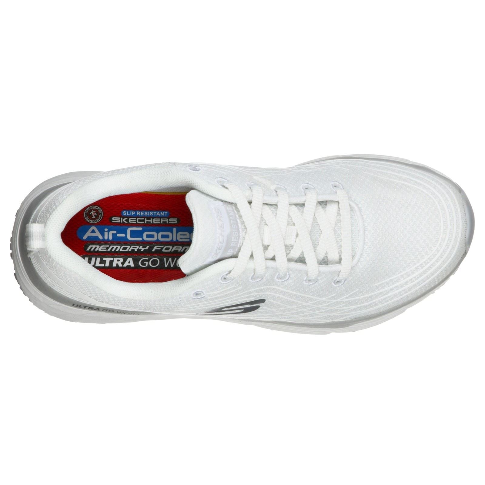 Skechers Workwear Max Cushioning Elite Sr Textile Damen Weiße Sicherheitssneaker