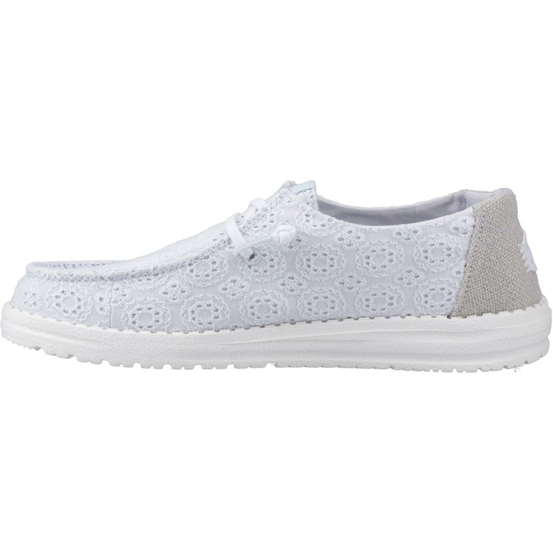 HEYDUDE Wendy Eyelet Lace Frauen Mokassin Schuhe Aus Baumwollmischung In Antikblau
