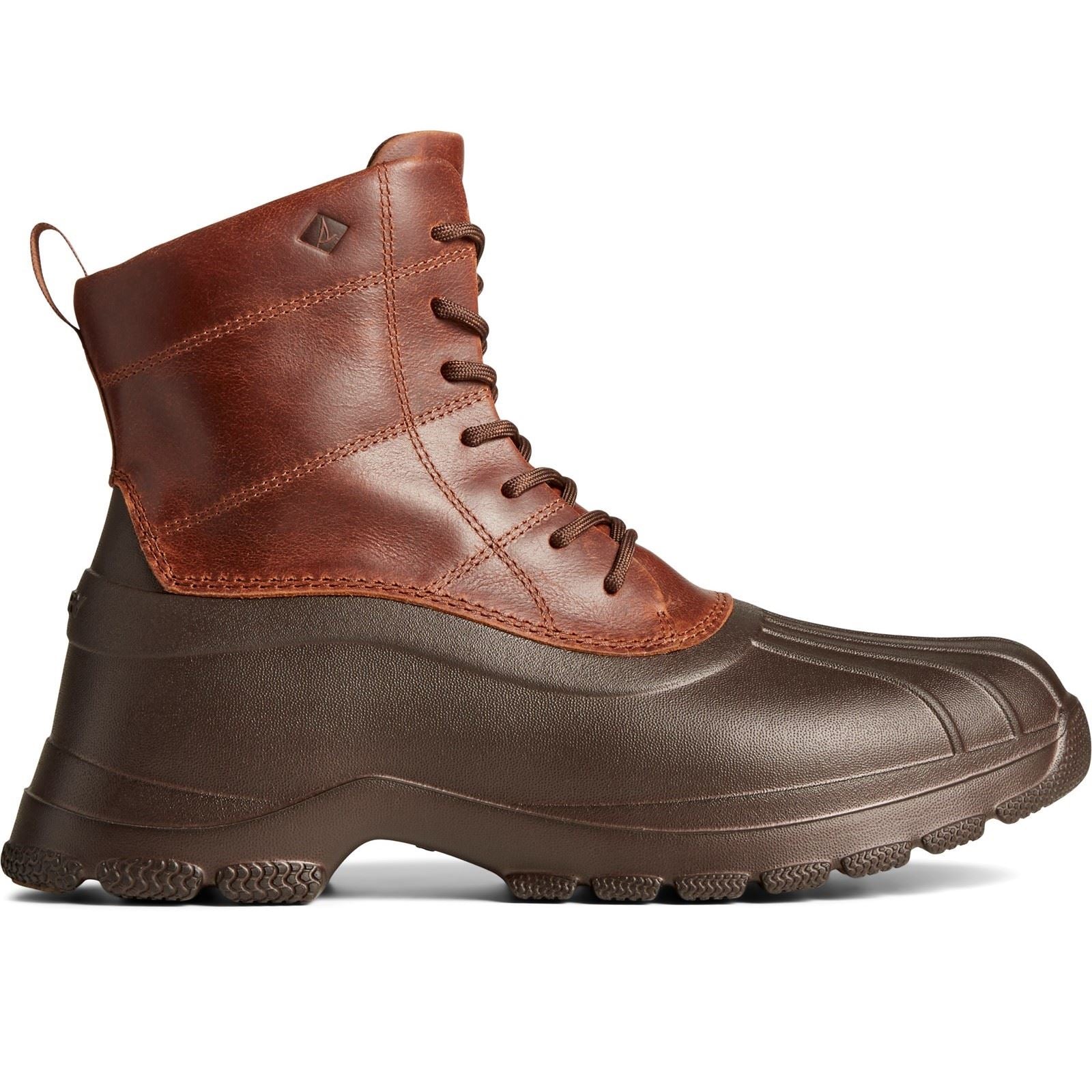 Sperry Duck Float Lederbraune Gummistiefel