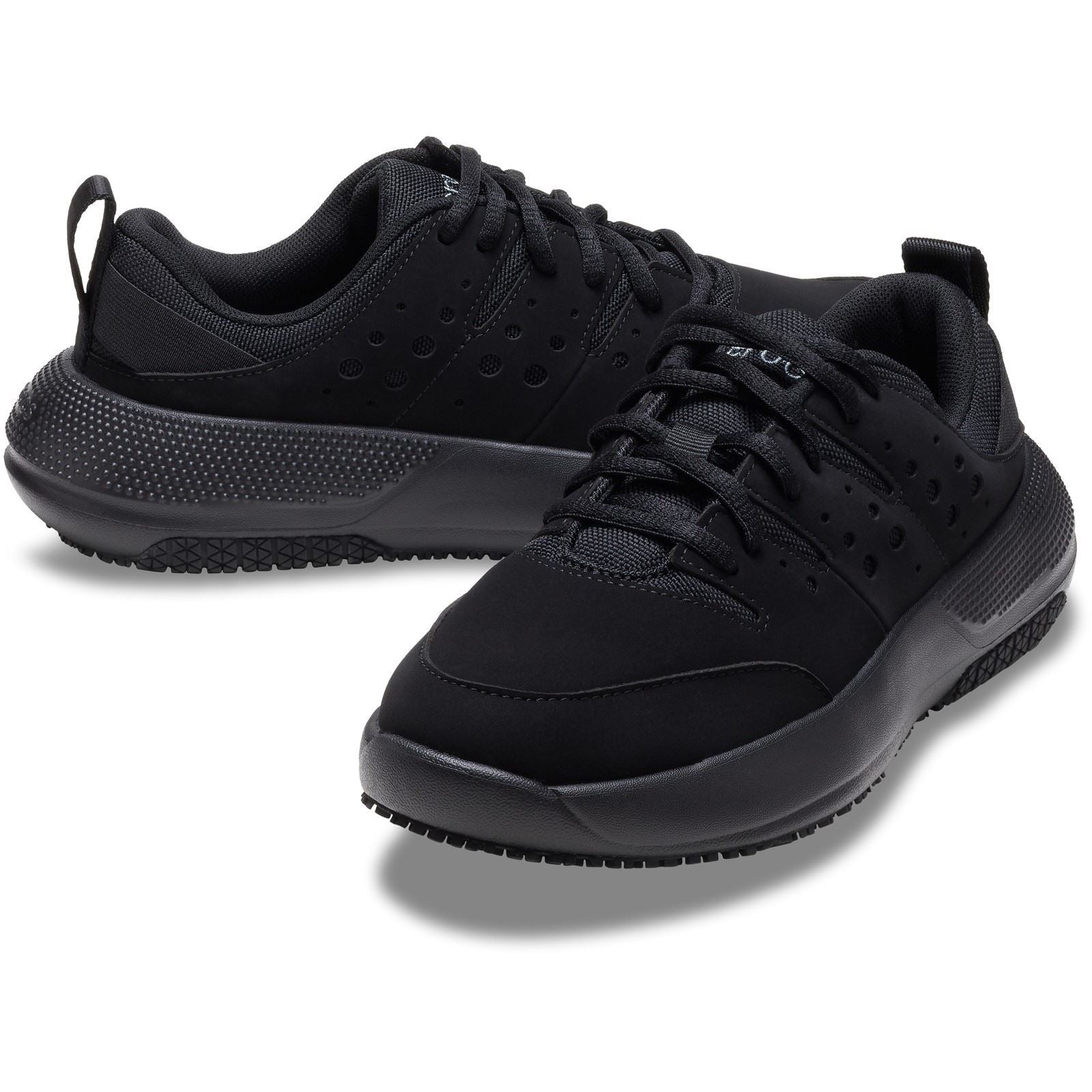 Crocs On the Clock Polyurethan Damen Sneaker In Triple Black